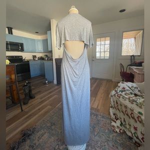 Back Cutout Gray Maxidress Size Medium